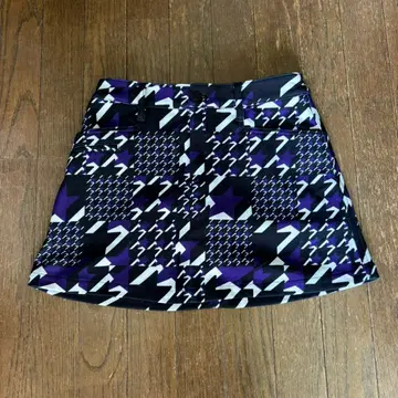 Jack Bunny!! 기하학 패턴 속기모 이너 포함 스커트 퍼플 계열