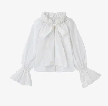 플리츠 리본 2WAY 블라우스