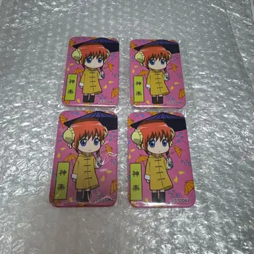 은혼 카구라 유소기 사각 캔뱃지 4세트