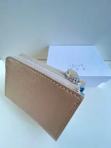 IS/IT 3단 폴더형 지갑 베이지/스카이블루