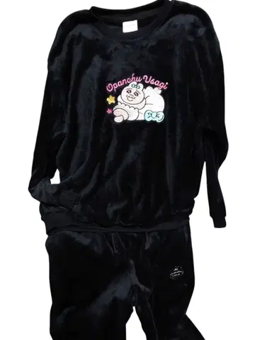 빤쮸토끼 한정판 자수 파자마 보아 플리스 벨로아