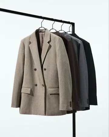 온라인 완판템 유니클로 더블 자켓 브라운