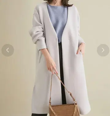 드롭 숄더 코트 (라이트 그레이)