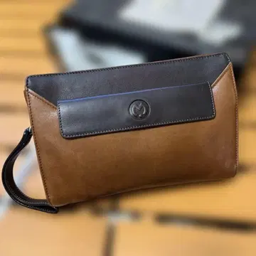 밀라 쇤 소가죽 가방 레더 클러치백 브라운 블랙