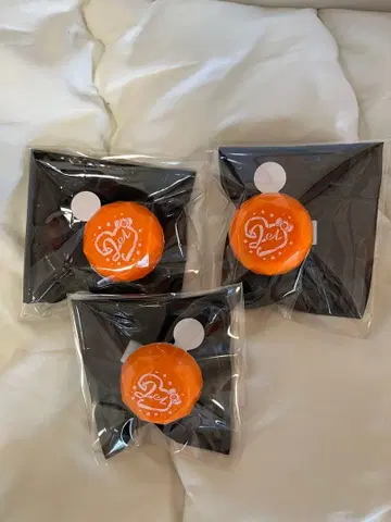 오렌지 마카롱형 굿즈 3개 세트