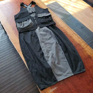 새상품급 데님 베스트 스커트