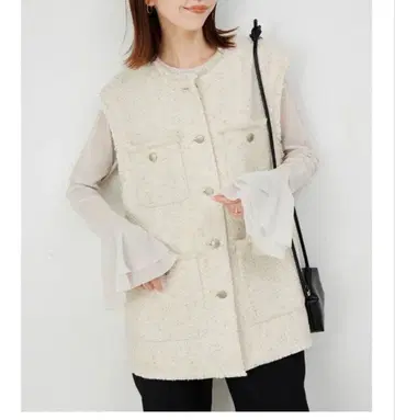 SLOBE IENA 트위드 프린지 베스트