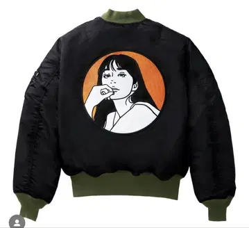 컨디션 최상 알파인더스트리 ONAIR KINE 콜라보 MA-1 XL