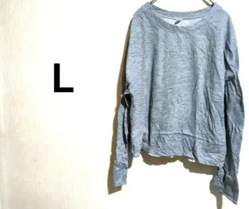 그레이 긴팔 상의 [ L ]