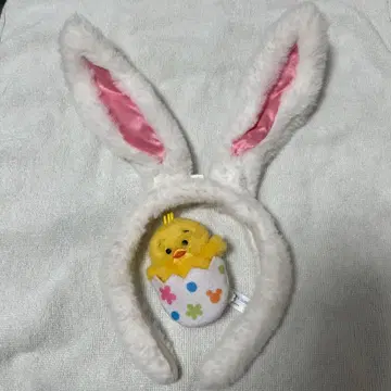 디즈니 병아리 달린 토끼 귀 머리띠
