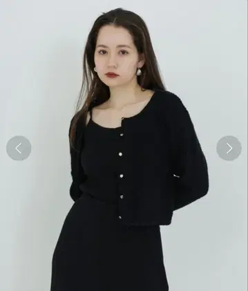 TINA: JOJUN 면 슬라브 니트 가디건