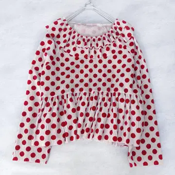 imakokoni 이마코코니 도트 플리츠 상의 티어드 루즈핏