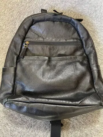 천연 가죽 파슬 가죽 백팩 블랙 소가죽