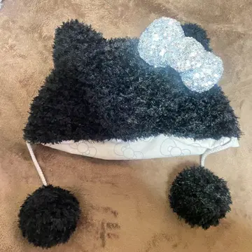 헬로키티 팬캡 블랙 USJ