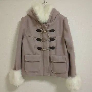 AnkRauge 후드 부착 더플 코트 핑크