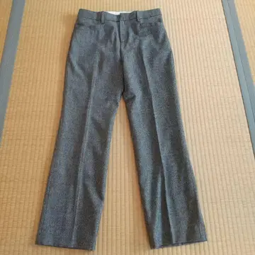 [ 미사용 ] J 프레스 그레이 헤링본 스트레이트 팬츠