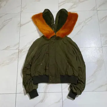 미사용급 로즈버드 N2B Y2K archive 퍼 플라이트 자켓