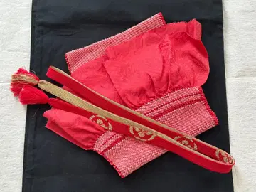 순수 실크 총 쥐어짜기 오비 장식 천 허리띠