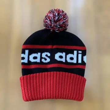 adidas 아디다스 봉봉 니트 모자 빨간색 블랙 아이묭