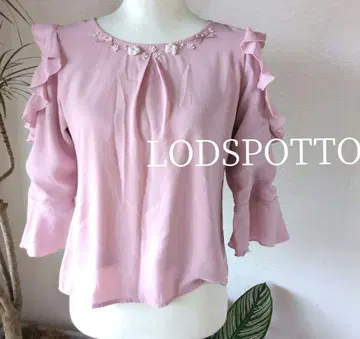 로디스포토 프릴 쉬폰 블라우스 레이스 숄더 달콤한 페미닌