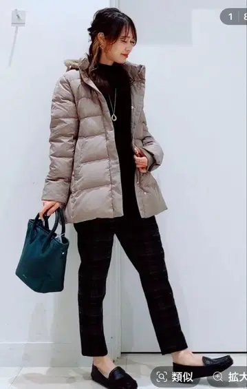 우츠쿠 실루엣 발수 다운 코트