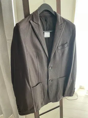 미사용 새상품 Tagliatore 다크 브라운 가죽 자켓