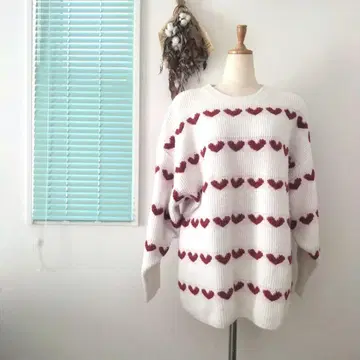 COCODEAL 하트 무늬 니트 스웨터
