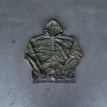 DENIME 카모 패턴 zip 후드티 y2k