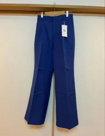 다케오 키쿠치 여성용 파란색 롱 바지 팬츠 라이트 블루