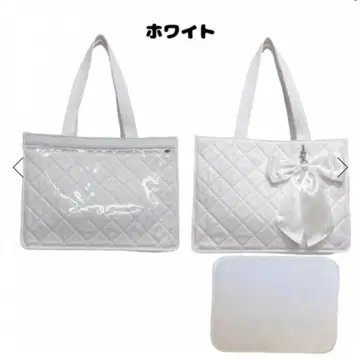 A4 이타백 퀼팅 빅 리본 참 경량 백 자카마트