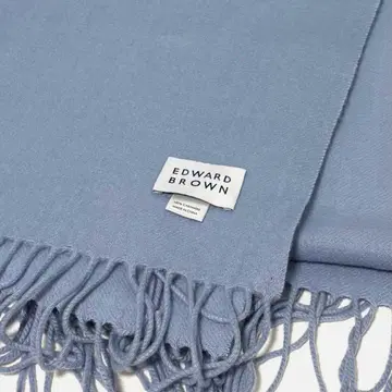 [ 에드워드 브라운 ] 캐시미어 100% 무지 대형 머플러 스카이블루