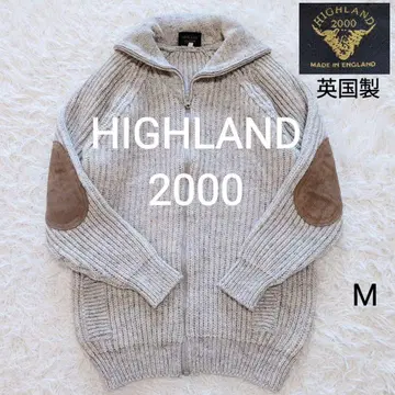 하이랜드 2000 영국제 소가죽 엘보 패치 울 드라이버 니트 M
