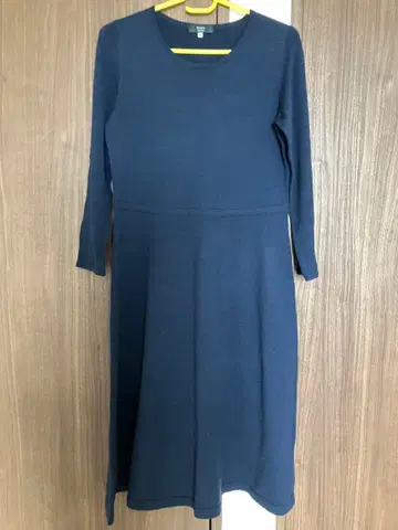 키스 네이비 긴팔 니트 원피스 38