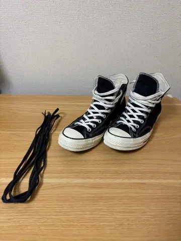 [ 교체 끈 포함 ] 척테일러 올스타70 하이 블랙/화이트