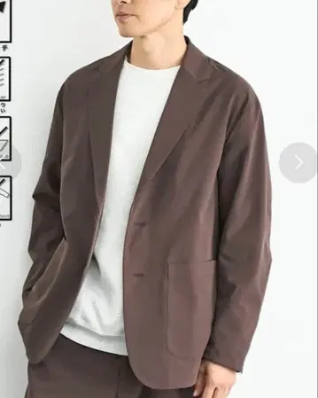 coen 브라운 테일러드 자켓