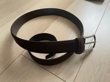 앤더슨스 다크 브라운 스웨이드 가죽 벨트