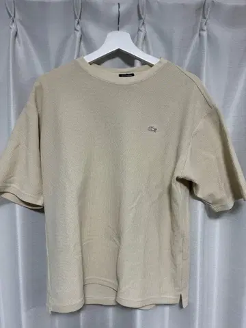 [ 새상품급 ] LACOSTE 와플 T셔츠 US S 베이지