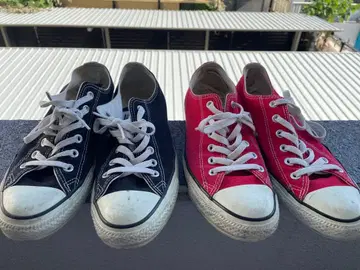 컨버스 올스타 블랙 빨간색 2족 세트 26.5cm