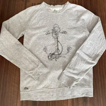 LACOSTE 그레이 닻 프린트 트레이닝복