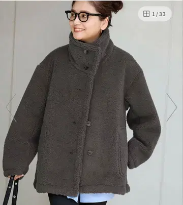 JOURNAL STANDARD 에코 퍼 숏 블루종 그레이