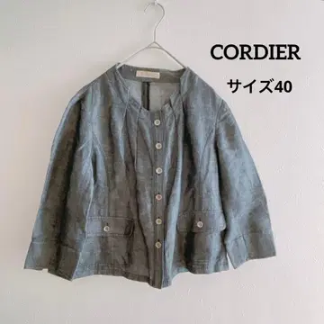 CORDIER 컬러 데님풍 자켓 파랑 40 코르디아