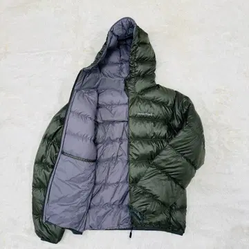 몽벨 라이트 알파인 다운 후드티 S 다크 그린 스태프백 없음