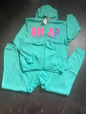 택 포함 새상품 ANAP 속기모 풀 집업 후드티 셋업