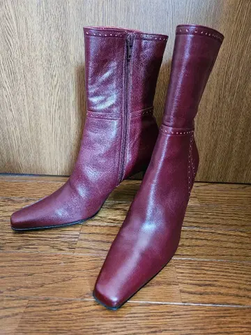 [ pitty ] 부츠 23.5cm EE 와인색