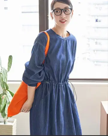 FREAKSSTORE 데님 드로 코드 원피스