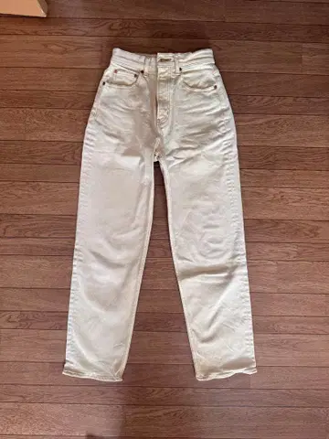 MOUSSY 아이보리 스트레이트 데님