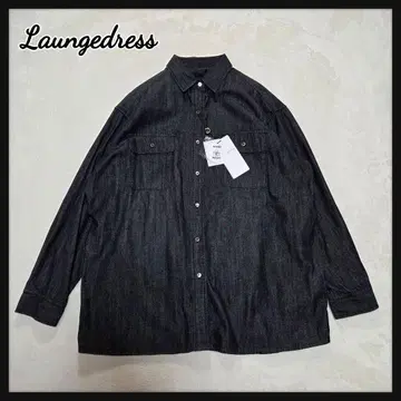 [택 포함 새상품] Laungedress 데님 셔츠 빅 실루엣 F