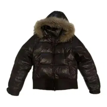 퍼 달린 다운 자켓 브라운 M