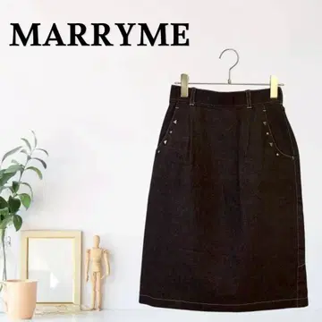 zG351 [ F ] MARRYME 데님 미디 스커트 스터드