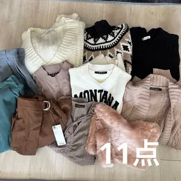 여성용 가을/겨울 니트 등 총 11점 (INGNI 등, M-L 사이즈)